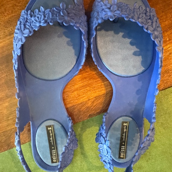 Melissa Women's Vibrant Blue Floral Sandals - Picture 2 of 6